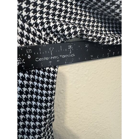 Torrid Houndstooth Tuxedo Black Dress White Print Size 16 Satin Collar Fit Flare - Picture 7 of 8